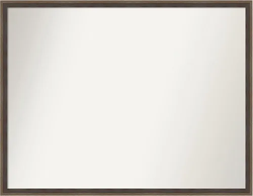 Miniatura 40 de Amanti Art Brown Bathroom Mirror for Over Sink, 23x41 Custom Made Hardwood Wedge Mocha Rectangle Vanity Mirror, Large Modern Wood Frame, Hangs