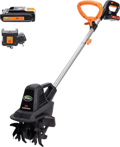 Miniatura 2 de Scotts Outdoor Power Tools TC70020S cultivador de jardín inalámbrico de 20 voltios y 7.5 pulgadas, (batería de 2 Ah y cargador rápido incluidos)