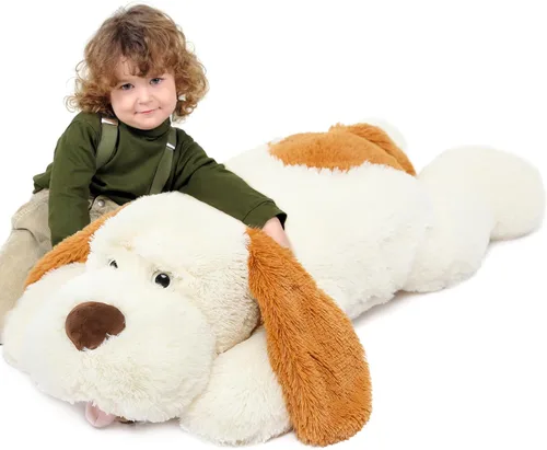 Miniatura 9 de MorisMos Animales de Peluche de Perro Gigante, Perro de Peluche Grande de 31 pulgadas, Almohada Suave de Cachorro Grande de Peluche, Regalos