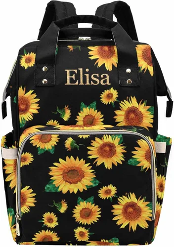 Miniatura 24 de Mochila personalizada para pañales con nombre, mochila grande multifuncional personalizada para pañales de gran capacidad, bolsa de mamá para nueva