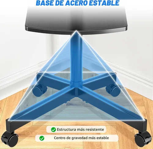 Miniatura 7 de Rfiver Carrito de TV móvil para televisores de pantalla plana LCD LED de 23 a 60 pulgadas de hasta 88 libras, altura ajustable, estante rodante