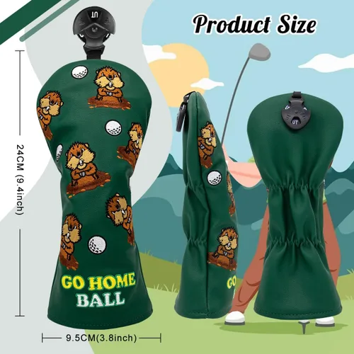 Miniatura 5 de Barudan Golf Groundhog Funda para Cabeza de Driver de Golf Funda para Cabeza 3 Madera Funda Híbrida para Cabeza Funda para Cabeza de Putter - Funda