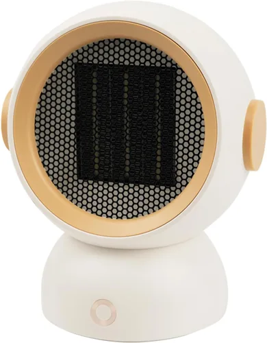Calentador de espacio, calentadores eléctricos portátiles para habitación pequeña, para uso en interiores, dos velocidades, 1200 W, mini Blanco