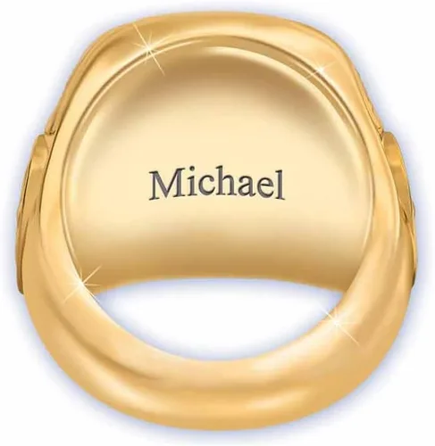 Miniatura 3 de The Danbury Mint - Anillos militares personalizados para hombre - Ejército, Fuerza Aérea, Marina, Cuerpo de Marines de Estados Unidos - Regalos