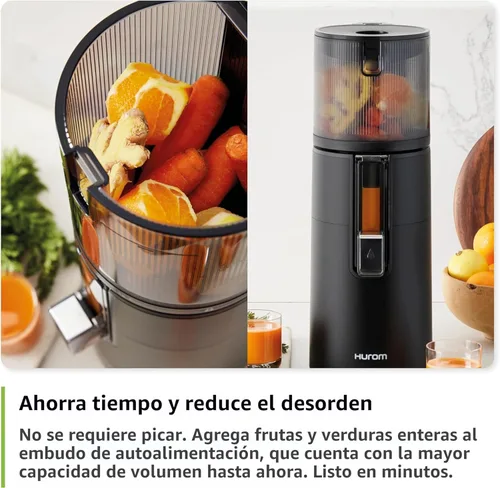 Miniatura 5 de Hurom H400 - Exprimidor de prensa en frío, galardonado exprimidor lento de masticación, fácil de limpiar, colador y manos libres con Azul de dos