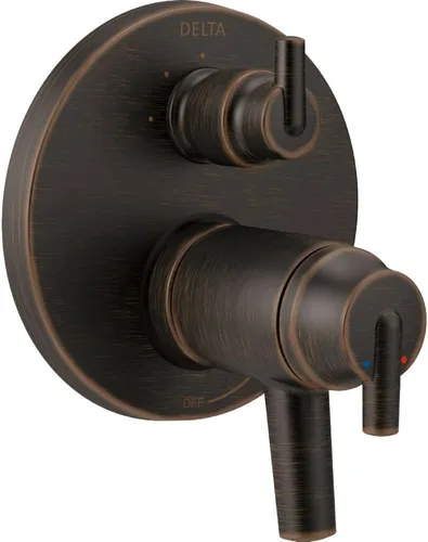 Miniatura 3 de DELTA FAUCET T27T859, cromo Trinsic Contemporary TempAssure serie 17T Moldura de válvula con desviador integrado de 3 ajustes Cromado