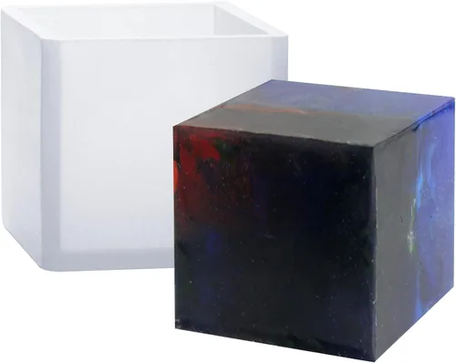 Miniatura 12 de Funshowcase Molde de silicona para pisapapapeles en forma de cubo para manualidades de arcilla polimérica, fabricación de jabón, resina epoxi