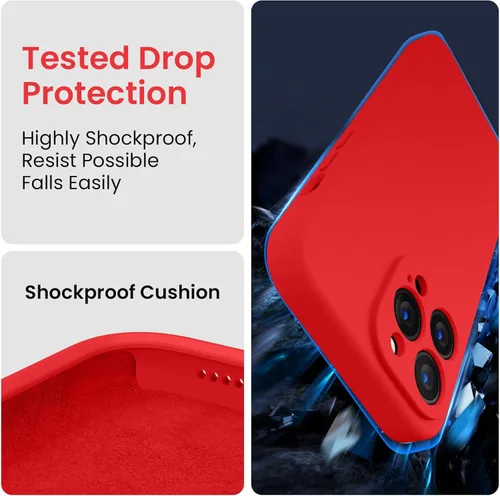Miniatura 4 de FireNova Funda diseñada para iPhone 13 Pro Case, Silicona Mejorada [Protección de Cámara] Funda de Teléfono con [2 Protectores de Pantalla], Forro
