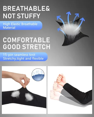 Miniatura 3 de Neer 3 pares de mangas de brazo resistentes a los cortes, protectores de brazo de nivel 5 para soldadura, jardinería, cocina, piel fina, moretones