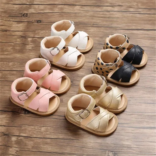 Miniatura 6 de Timatego Sandalias de verano para bebés y niñas con suela suave de flores, zapatos de vestir para cuna, recién nacidos, para recién nacidos