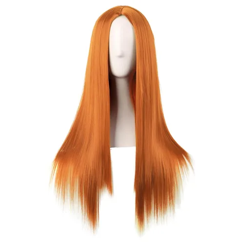 Miniatura 11 de MapofBeauty - Peluca larga y lacia natural especial para mujer de 28 pulgadas/70 cm (marrón)