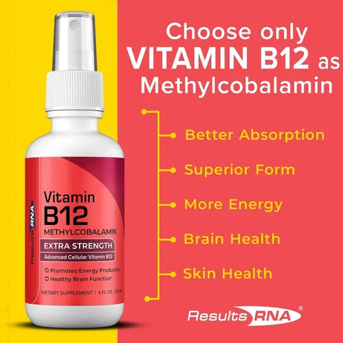 Miniatura 6 de Results RNA - Vitamina celular avanzada B12 metilcobalamina apoya la salud del corazón, buen estado de ánimo, energía y función cerebral. Disfruta