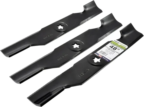 Miniatura 8 de MaxPower 561735B Juego de 3 cuchillas para muchos cortacéspedes de 48 pulgadas Cut Craftsman, Husqvarna, Poulan que reemplaza a los OEM # 173920