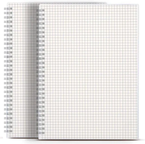 Miniatura 6 de SHININGSOUL - Cuaderno de espiral de papel cuadriculado de 8.5 x 11 pulgadas, cuaderno de papel cuadriculado A4 grueso de 110 GSM, cuaderno de tapa