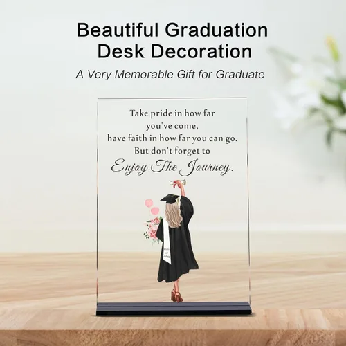 Miniatura 4 de Regalos de graduación de la clase de 2025, letrero decorativo de escritorio, regalo inspirador para mujeres, niñas, hijas, hermanas, amigas, escuela