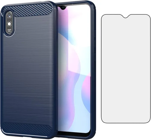 Miniatura 9 de Asuwish Funda de teléfono para Xiaomi Redmi 9A Redme 9i con protector de pantalla de vidrio templado y accesorios de celda suave y delgada