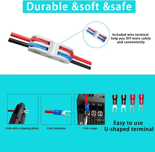 Miniatura 6 de QSDXNYDC Adaptador de batería de rueda eléctrica para Makita 18V LXT batería con fusible e interruptor conector 14 AWG para BL1850B, BL1860B, Azul