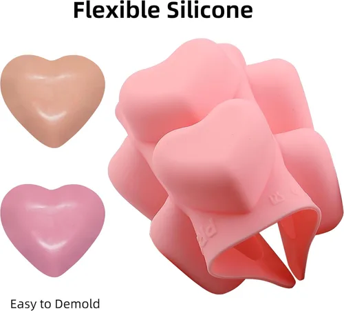 Miniatura 4 de Moldes de silicona en forma de corazón 3 piezas, moldes de chocolate en forma de corazón para San Valentín, caramelos, cubitos de hielo, resina