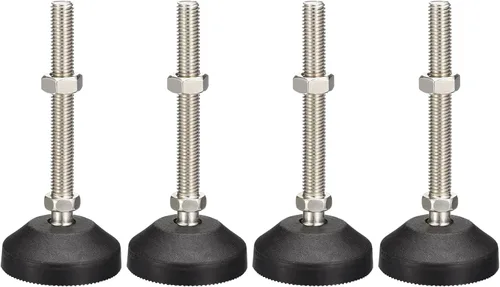 Miniatura 9 de uxcell Niveladores de muebles, 4 pies de nivelación universales de nailon M10x80x50mm, patas de mesa giratorias ajustables para muebles, máquinas