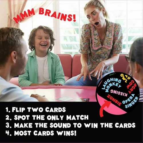 Miniatura 5 de ¡UPROAR! Juego de cartas familiar de coincidencias de sonido – Divertido juego rápido para niños de 7 años en adelante, padres y adolescentes