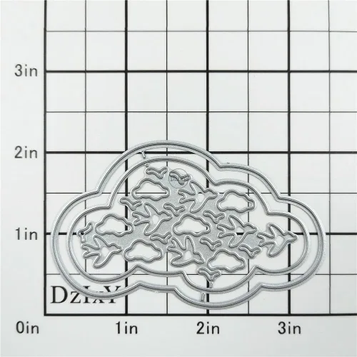 Miniatura 2 de DzIxY Nubes huecas de pájaro troqueles de corte de metal para kit de fabricación de tarjetas, papel de gofrado, troqueles, plantillas de máquina