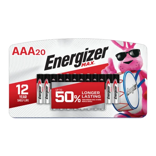 Energizer MAX - Baterías AAA (paquete de 20), pilas alcalinas triple A