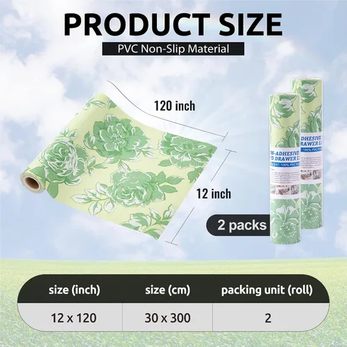 Miniatura 3 de FIFTY FEET 12x120 Pulgadas Revestimiento para Estanterías para Gabinetes de Cocina, Revestimiento para Cajones de PVC para Cómoda Antideslizante
