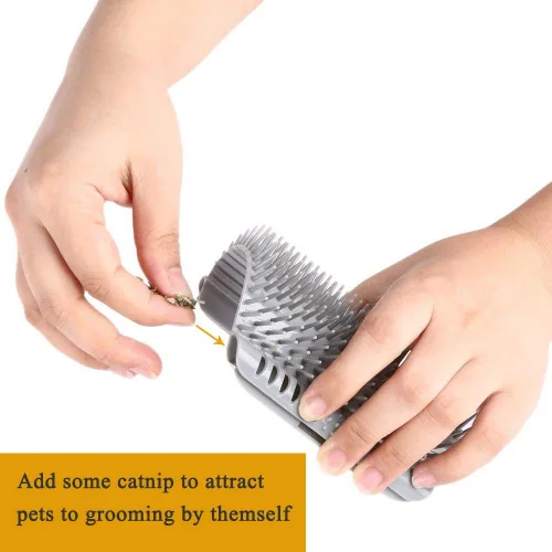 Miniatura 3 de 3.0 Aseador Automático para Gatos Más Suave con Hierba Gatera, Aseador de Esquina para Perros y Gatos, Peine Rascador de Esquina de Pared, Cepillo