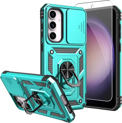 Miniatura 14 de Funda para Galaxy S23 FE, con protectores de pantalla y funda para cámara, [grado militar] de 16 pies. Funda a prueba de caídas con funda protectora