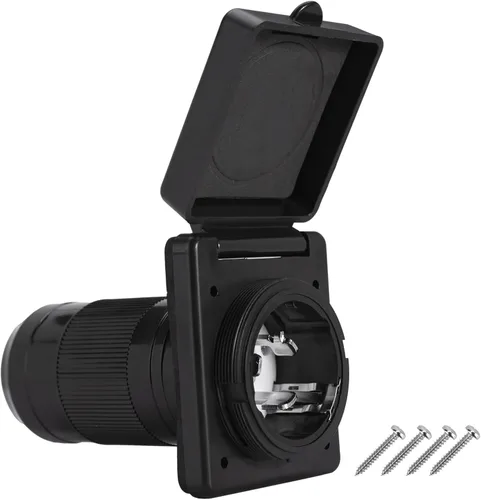 Miniatura 13 de Enchufe de alimentación Twist Lock para RV de 30 AMP, entrada de energía de 125V/120V, entrada de energía para RV con 3 pines de acero inoxidable