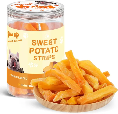 Miniatura 10 de PAWUP Golosinas para Perros Cecina de Pollo Envuelta en Batata Dulce, Ingredientes Naturales con Taurina, Golosinas para Perros Sin Granos, 12.5 oz
