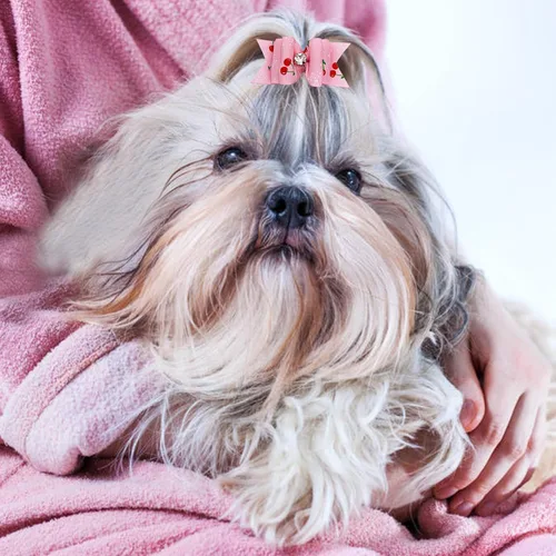 Miniatura 8 de PET SHOW Mixed Styles - Lazos para el pelo para perros pequeños con bandas de goma, accesorios de aseo para mascotas, gatos, cachorros, color rosa