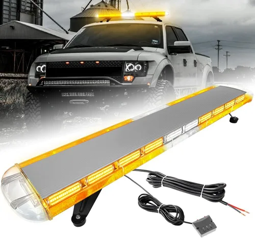 Miniatura 8 de ASPL Barra de luz estroboscópica de techo de perfil bajo de 46 pulgadas con 220 LED, baliza de advertencia de emergencia, luz intermitente