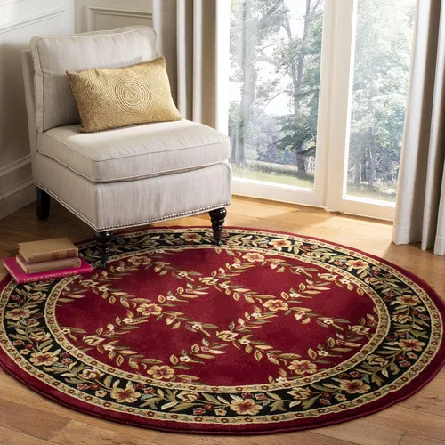 Miniatura 25 de SAFAVIEH Lyndhurst Collection - Alfombra de pasillo, 2 pies 3 pulgadas x 8 pies, color negro y marrón, diseño tradicional de enrejado floral,