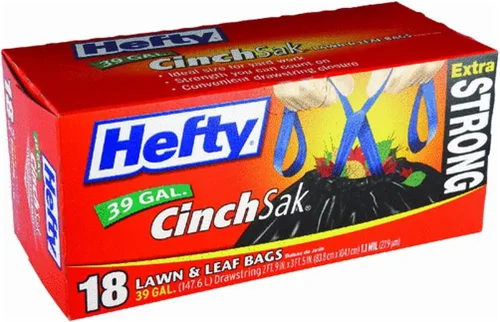 Bolsas Hefty Resistentes para Césped y Hojas, 39 Galones, 18 Unidades