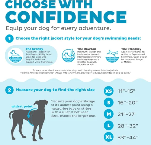 Miniatura 2 de Chaleco salvavidas para perro Outward Hound Granby Splash, chaleco salvavidas para perro de alta flotabilidad para natación, navegación y seguridad