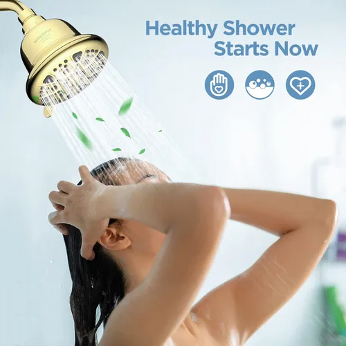 Miniatura 7 de MakeFit Cabezal de Ducha Filtrado - Lluvia de Alta Presión - Cabezal de Ducha con Filtro para Agua Dura - Cabezal de Ducha con Filtro de Agua