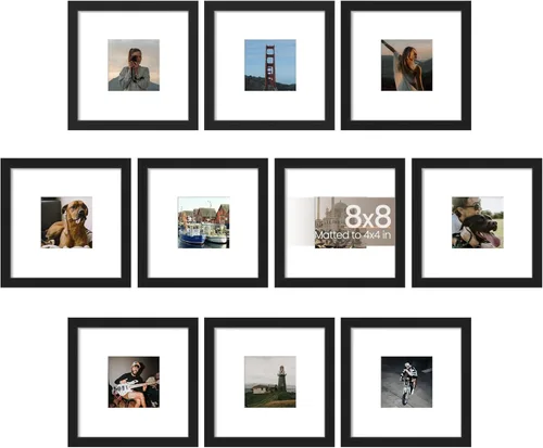Miniatura 9 de upsimples - Juego de 10 portarretratos de 8 x 10 pulgadas, para fotos de 5 x 7 pulgadas con paspartú o 8 x 10 pulgadas sin él, collage de varios