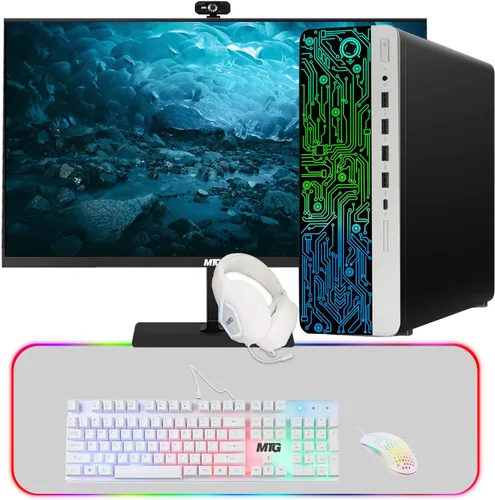 PC de escritorio HP G3 para juegos, Intel Core i5 6ª generación, gráficos AMD RX 550, 32 GB de RAM, SSD de 1 TB, monitor MTG de 24 pulgadas, cámara