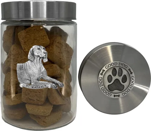 Miniatura 14 de Heritage Pewter Basset Hound Good Dog Treat Jar – Tarro de golosinas de 34 onzas con tapa hermética a rosca Regalo para propietarios de Basset