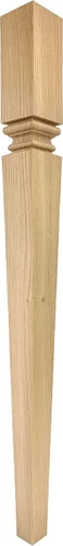 Miniatura 3 de Highland Manor Wood Products Pierna cuadrada moderna de isla Meridian de 34 1/2 pulgadas de alto x 3 pulgadas de ancho (Maple)