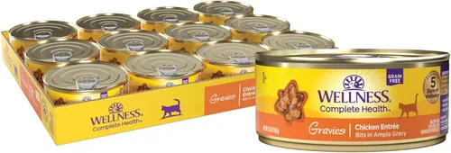 Miniatura 16 de Wellness Complete Health - Alimento húmedo en salsa para gatos adultos, natural, rico en proteínas, sin granos, 5.5 onzas, paquete de 12