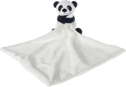 Apricot Lamb Manta de seguridad de animales de peluche, panda, manta de personaje para guardería, felpa de lujo para acurrucarse (panda blanco, 10