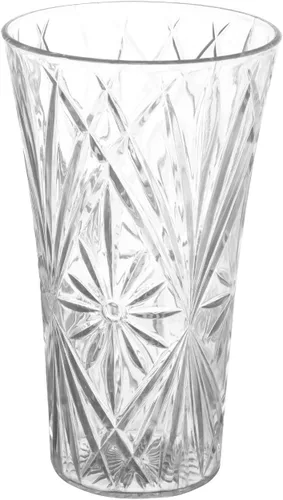 Miniatura 8 de Royal Imports Jarrón de acrílico de flores, centro de mesa decorativo para el hogar o boda, plástico irrompible, 9 pulgadas de alto, apertura de 4