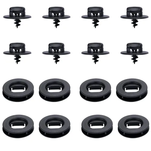 Miniatura 4 de Juego de 8 clips de retención para alfombrillas compatibles con Volkswagen 3D0864851B41 + 3D0061795B41 para Beetle Eos GTI Jetta Passat Rabbit