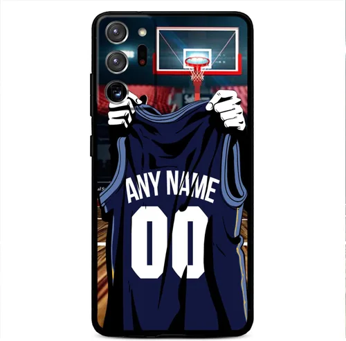 Miniatura 15 de Nombre y número personalizados, camiseta de baloncesto de Los Ángeles, funda de silicona líquida para Samsung Galaxy Note 20/20 Ultra 10 Pro Note 9