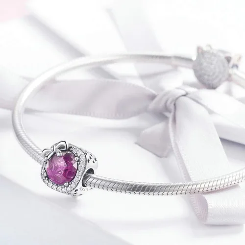 Miniatura 2 de MUERDOU Abalorio de piedra natal apto para dijes, pulsera, lazo, cumpleaños, cristal para pulsera y collar