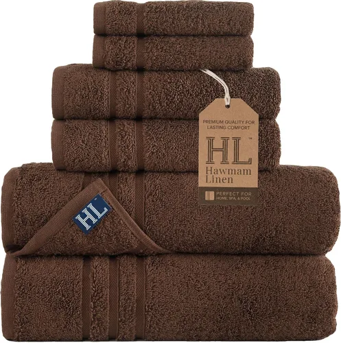 Miniatura 56 de Juego de 6 toallas de baño negras para baño, algodón turco original, suave, absorbente y de primera calidad, 2 toallas de baño, 2 manos y 2 toallas