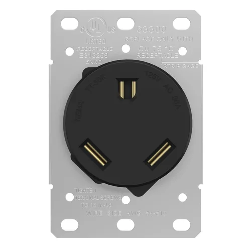 Miniatura 13 de ENERLITES Toma de corriente NEMA 6-30R de 30 amperios 125/250 V, receptáculo resistente de 30 A, para soldadores, aires acondicionados, vehículos