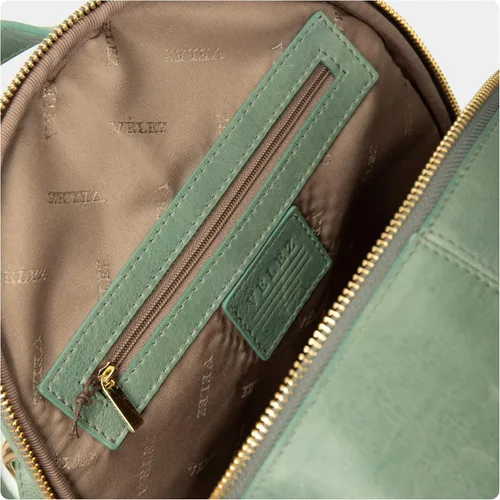 Miniatura 6 de VELEZ Mini mochila de cuero para mujer, bolso pequeño de hombro, 02 marrón